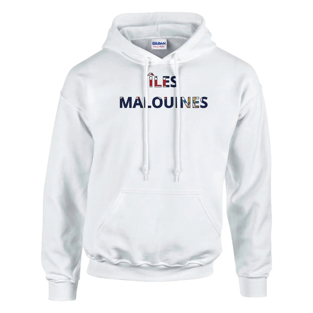 Sweat drapeau îles malouines en écriture - pixelforma