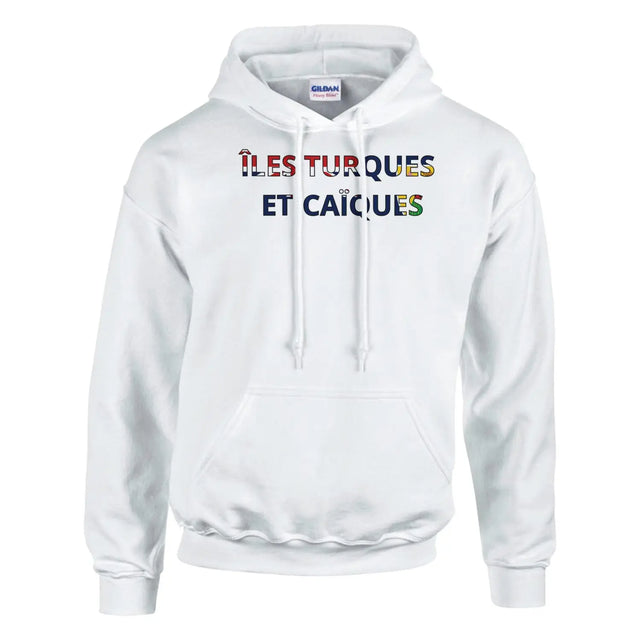 Sweat drapeau îles turques-et-caïques en écriture - pixelforma