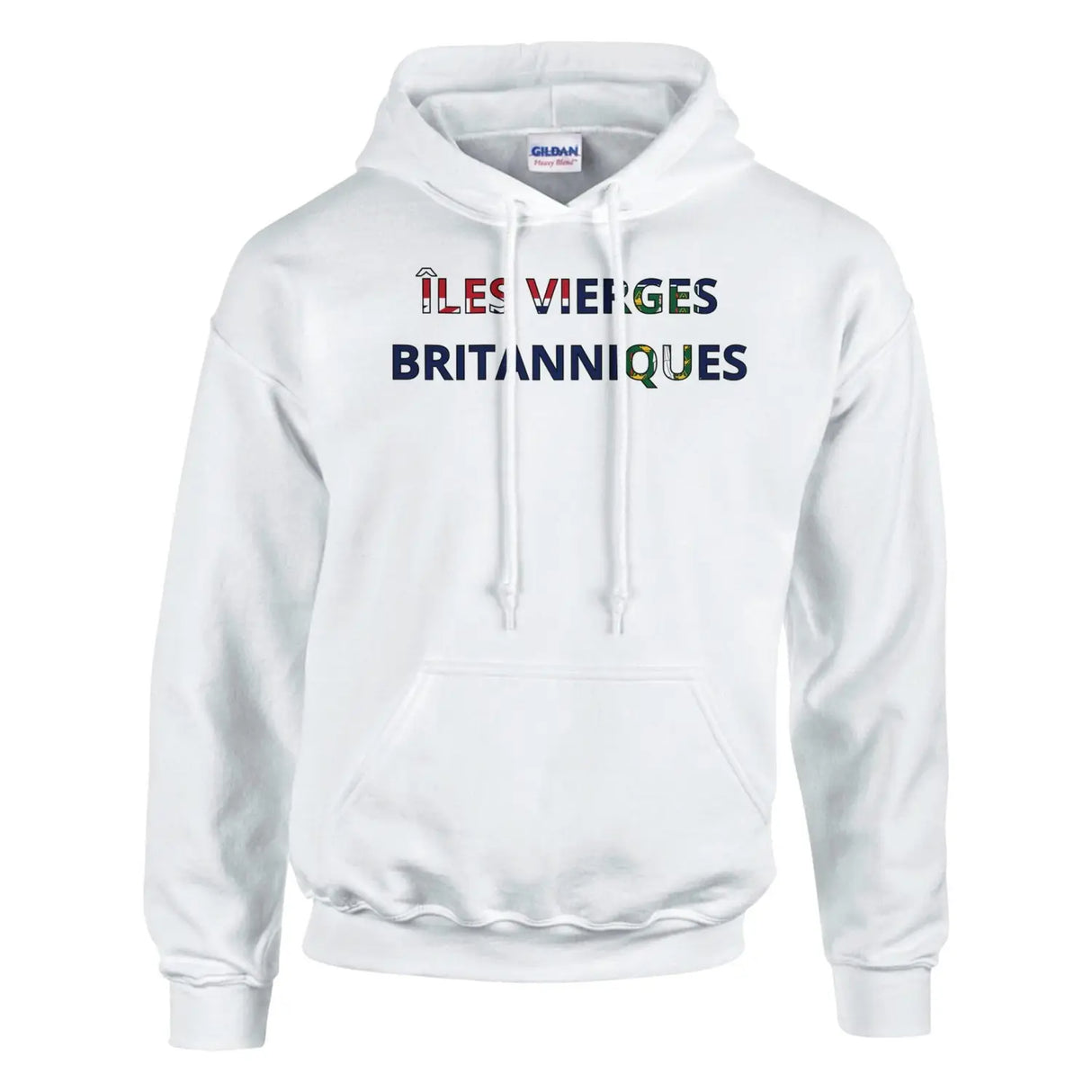 Sweat drapeau îles vierges britanniques en écriture - pixelforma