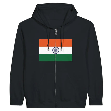 Sweat à capuche drapeau inde à fermeture éclair - pixelforma