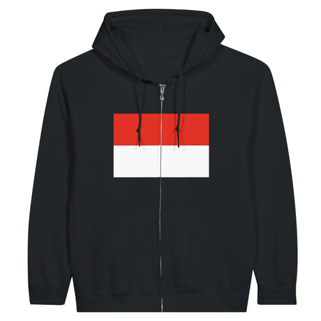 Sweat à capuche drapeau indonésie à fermeture éclair - pixelformaflag