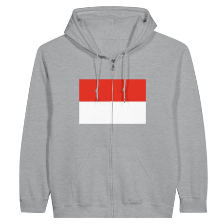 Sweat à capuche drapeau indonésie à fermeture éclair - pixelformaflag