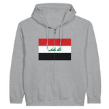 Sweat à capuche drapeau irak à fermeture éclair - pixelformaflag