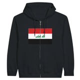 Sweat à capuche drapeau irak à fermeture éclair - pixelformaflag