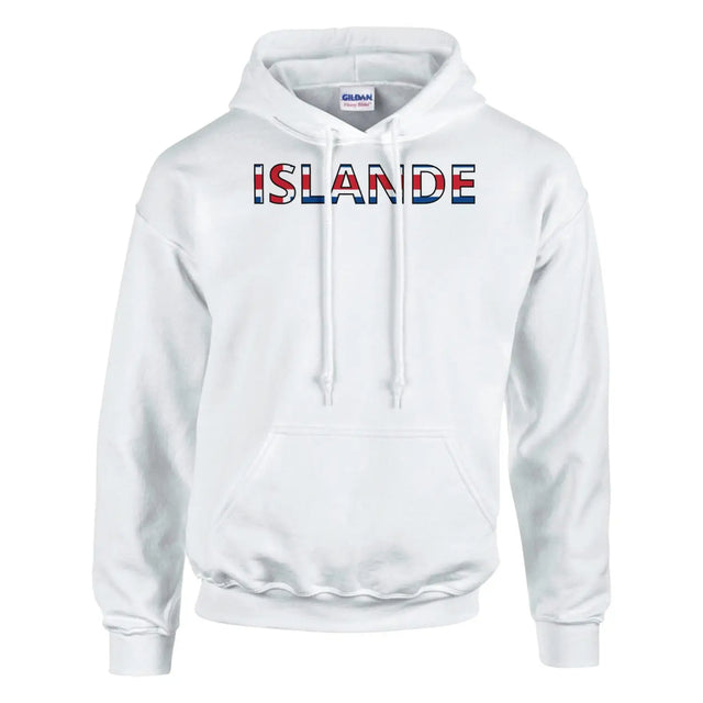 Sweat drapeau islande en écriture - pixelforma