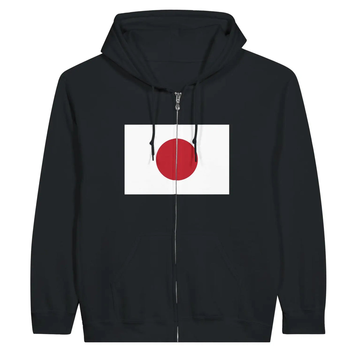 Sweat à capuche drapeau japon à fermeture éclair - pixelformaflag