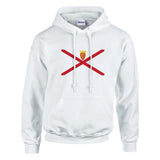 Sweat à capuche drapeau jersey coton mélangé broderie