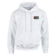 Sweat à capuche drapeau jordanie coton mélangé brodé