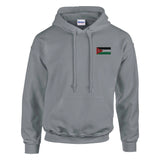Sweat à capuche drapeau jordanie coton mélangé brodé