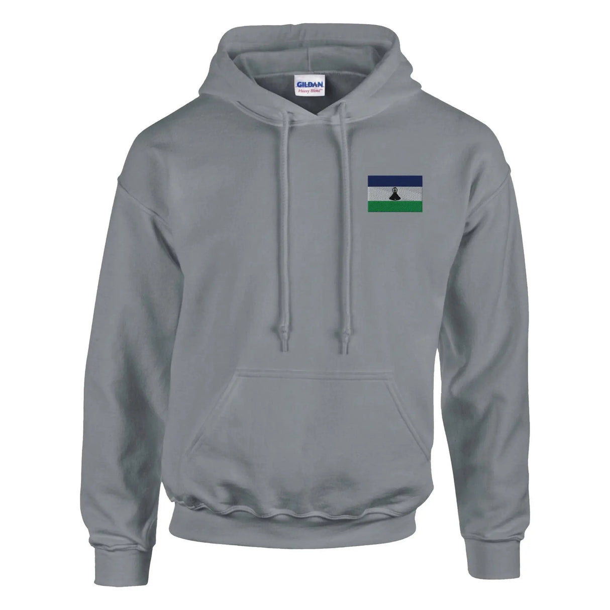 Sweat à capuche drapeau lesotho coton mélangé brodé