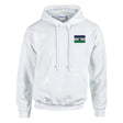 Sweat à capuche drapeau lesotho coton mélangé brodé
