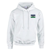 Sweat à capuche drapeau lesotho coton mélangé brodé