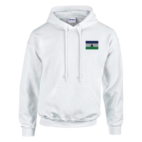 Sweat à capuche drapeau lesotho coton mélangé brodé