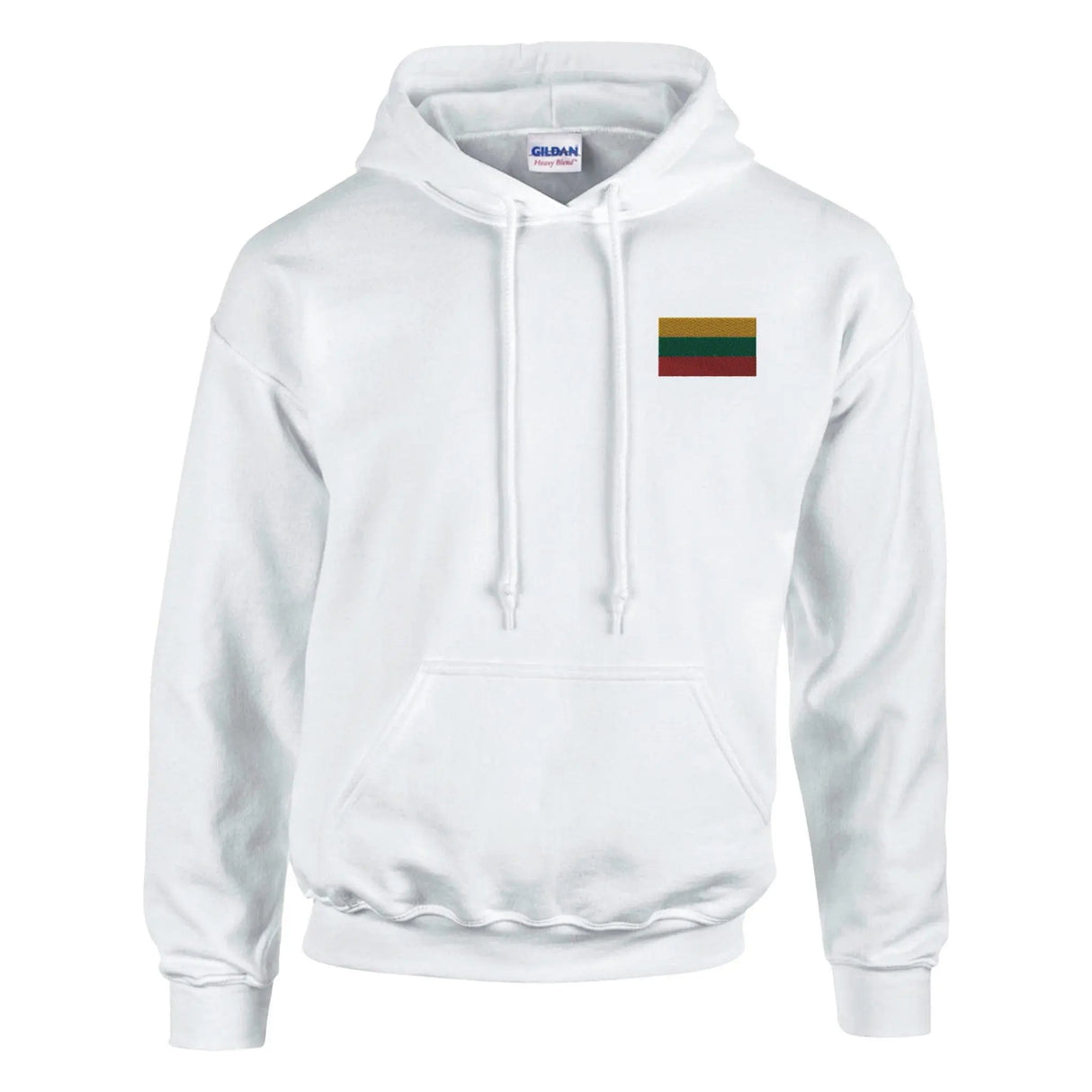 Sweat à capuche drapeau lituanie coton mélangé brodé