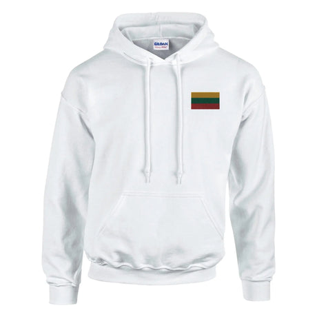 Sweat à capuche drapeau lituanie coton mélangé brodé
