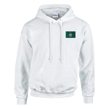 Sweat à capuche drapeau macao brodé coton mélangé