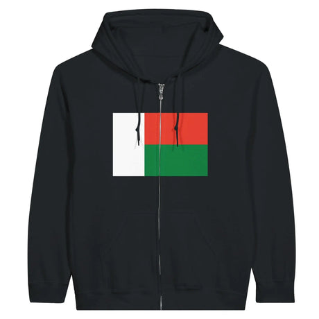 Sweat à capuche drapeau madagascar à fermeture éclair - pixelformaflag