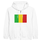 Sweat à capuche drapeau mali à fermeture éclair - pixelformaflag