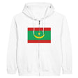 Sweat à capuche drapeau mauritanie à fermeture éclair - pixelformaflag
