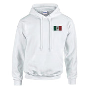Sweat à capuche drapeau mexique brodé coton mélangé