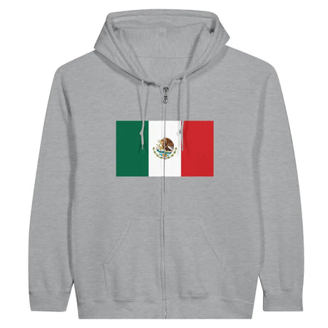 Sweat à capuche drapeau mexique à fermeture éclair - pixelformaflag