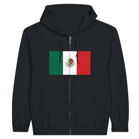 Sweat à capuche drapeau mexique à fermeture éclair - pixelformaflag