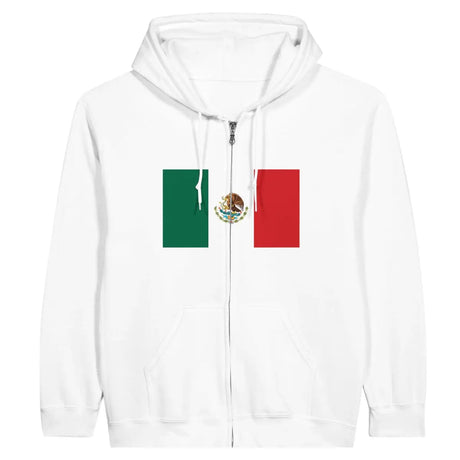 Sweat à capuche drapeau mexique à fermeture éclair - pixelformaflag