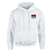 Sweat à capuche drapeau monaco broderie coton mélangé