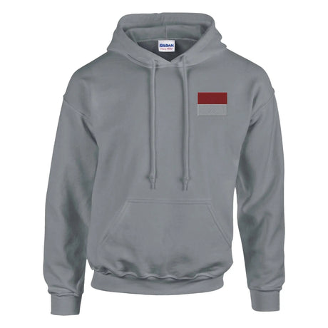 Sweat à capuche drapeau monaco broderie coton mélangé