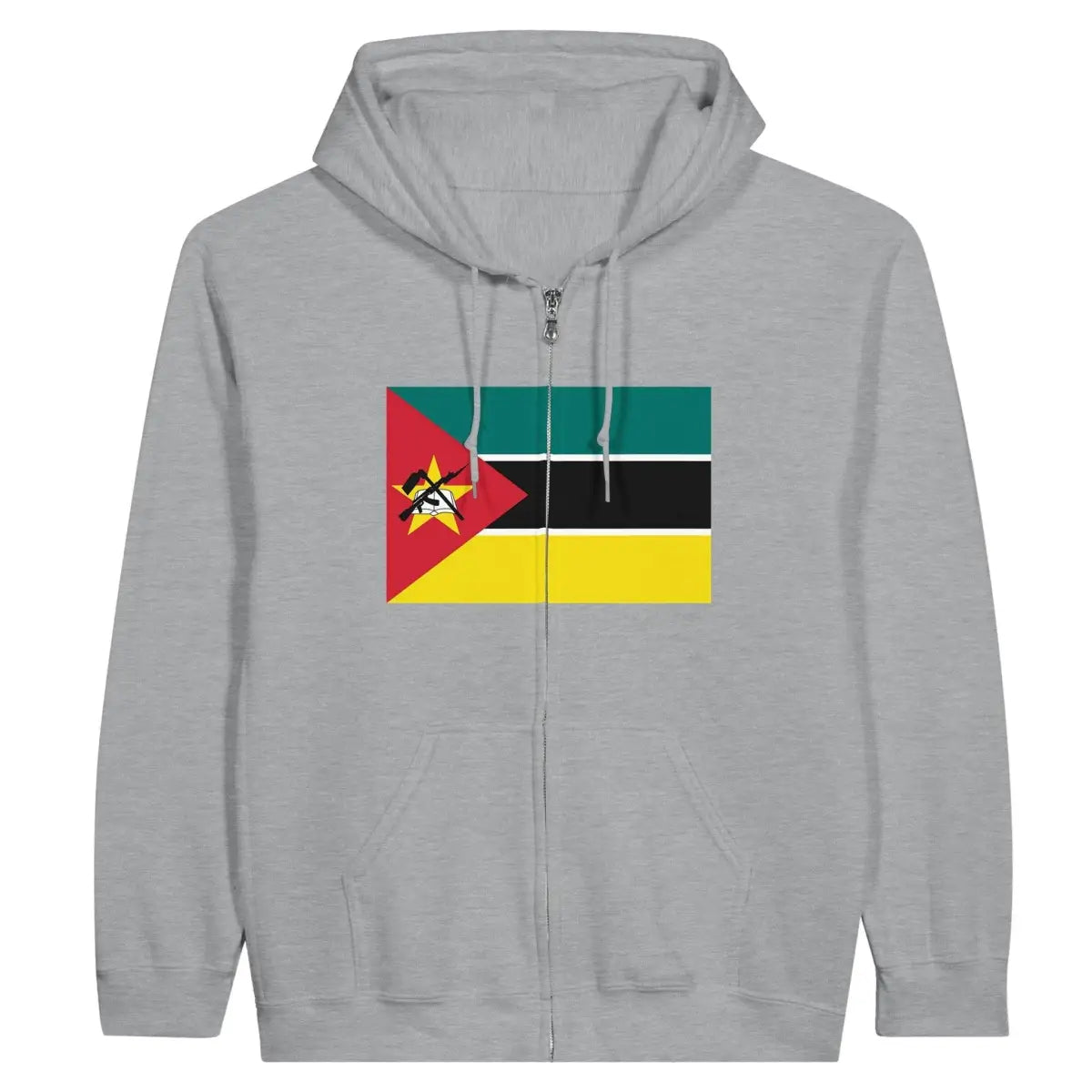 Sweat à capuche drapeau mozambique à fermeture éclair - pixelformaflag
