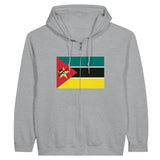Sweat à capuche drapeau mozambique à fermeture éclair - pixelformaflag