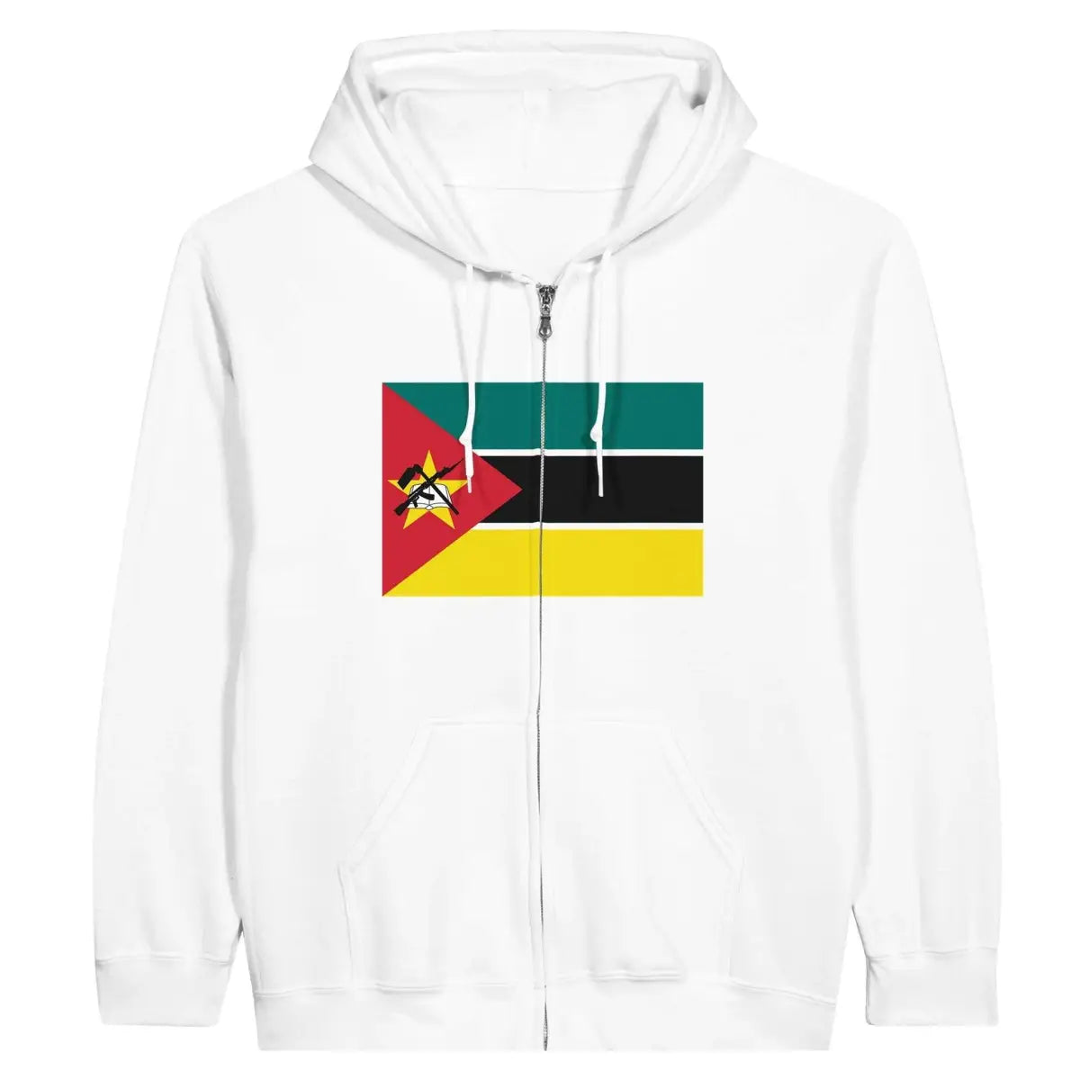 Sweat à capuche drapeau mozambique à fermeture éclair - pixelformaflag