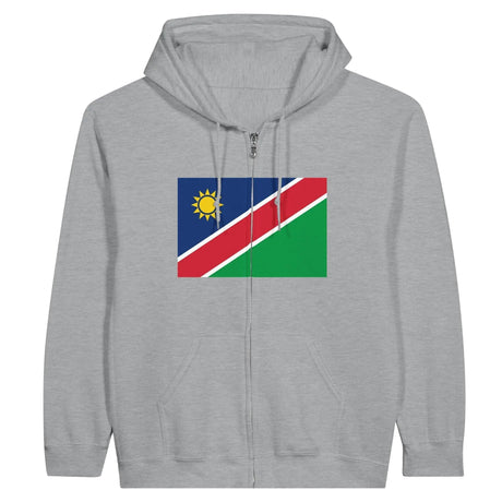 Sweat à capuche drapeau namibie à fermeture éclair - pixelformaflag