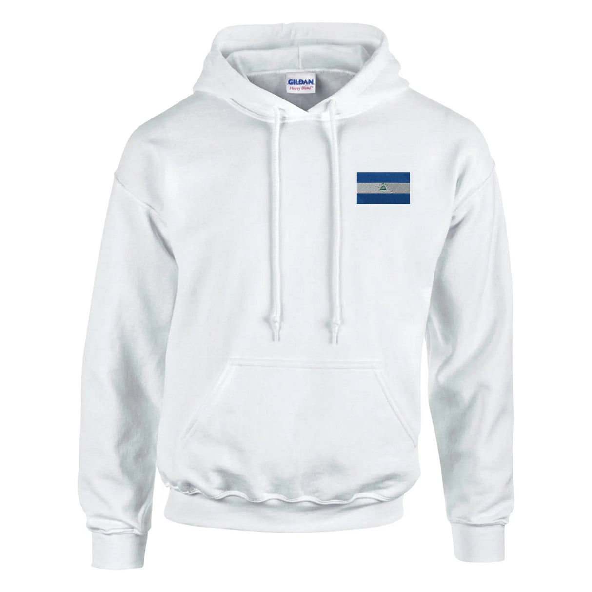 Sweat à capuche drapeau nicaragua brodé coton mélangé