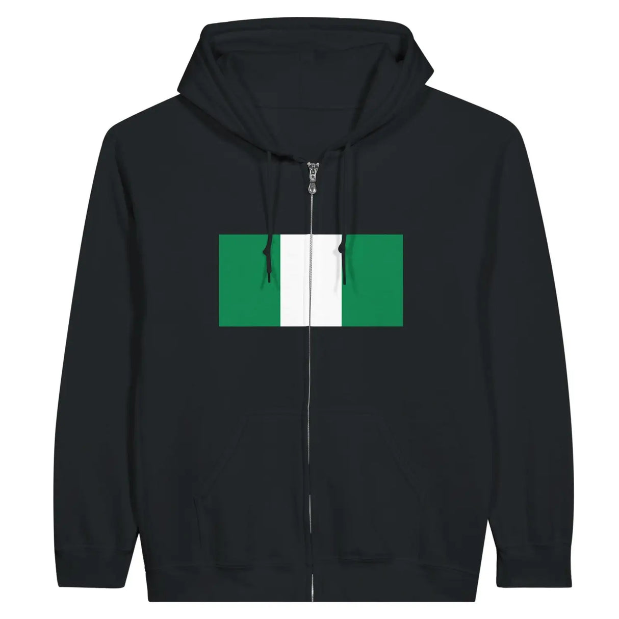 Sweat à capuche drapeau nigeria à fermeture éclair - pixelformaflag