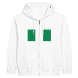 Sweat à capuche drapeau nigeria à fermeture éclair - pixelformaflag