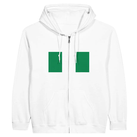 Sweat à capuche drapeau nigeria à fermeture éclair - pixelformaflag