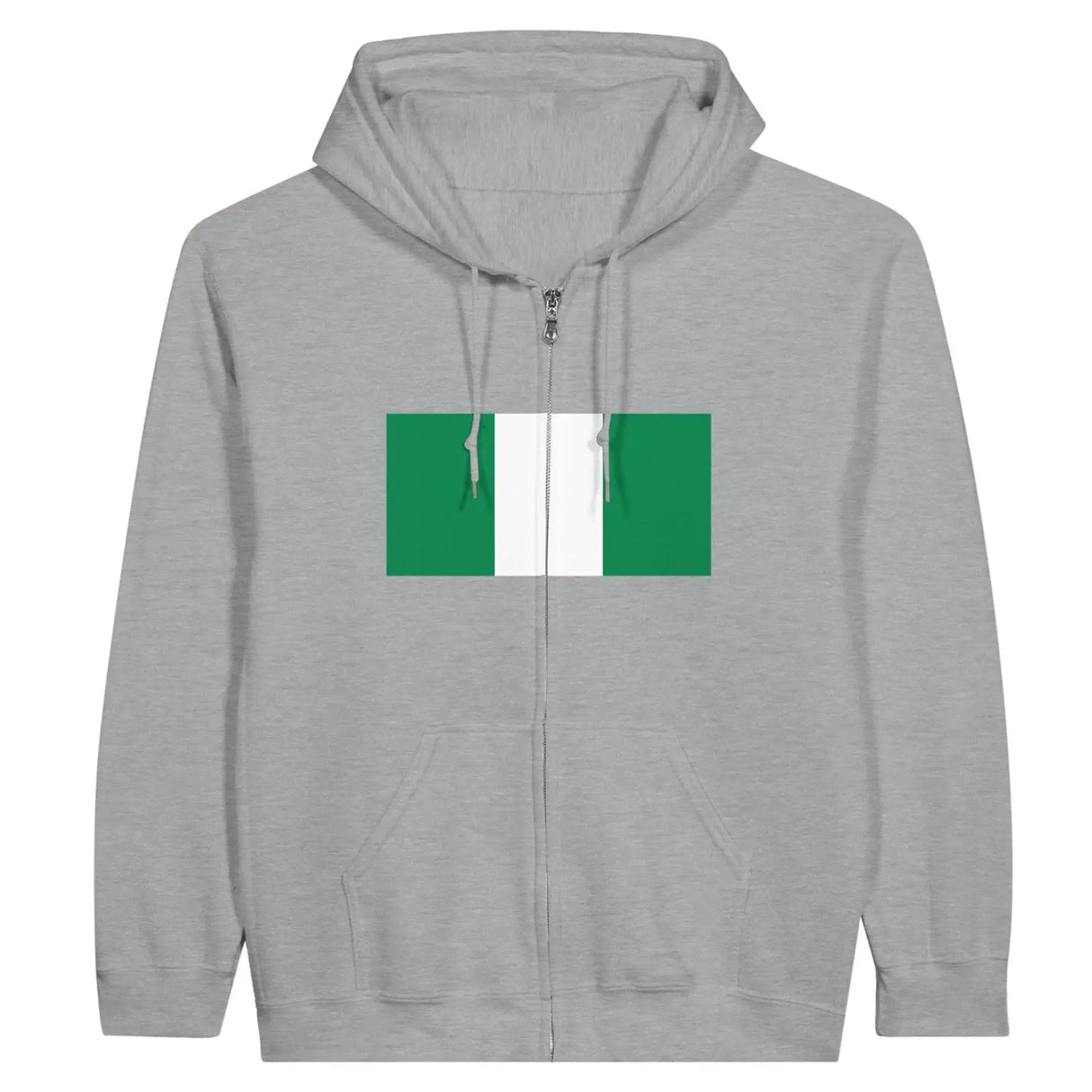 Sweat à capuche drapeau nigeria à fermeture éclair - pixelformaflag