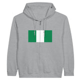 Sweat à capuche drapeau nigeria à fermeture éclair - pixelformaflag