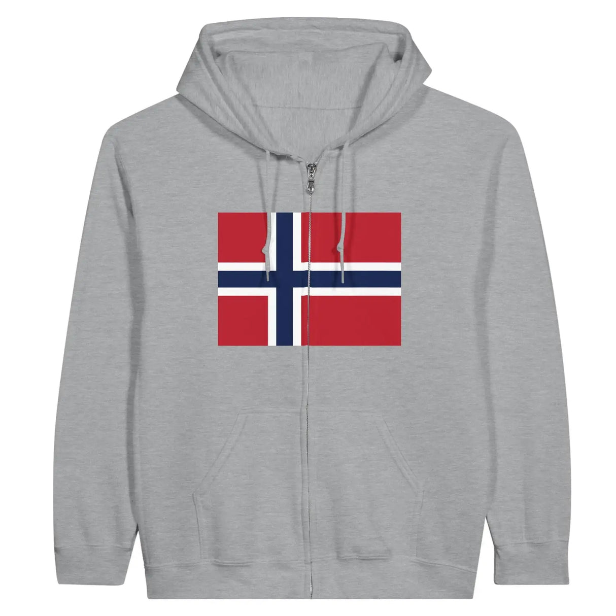 Sweat à capuche drapeau norvège à fermeture éclair - pixelformaflag