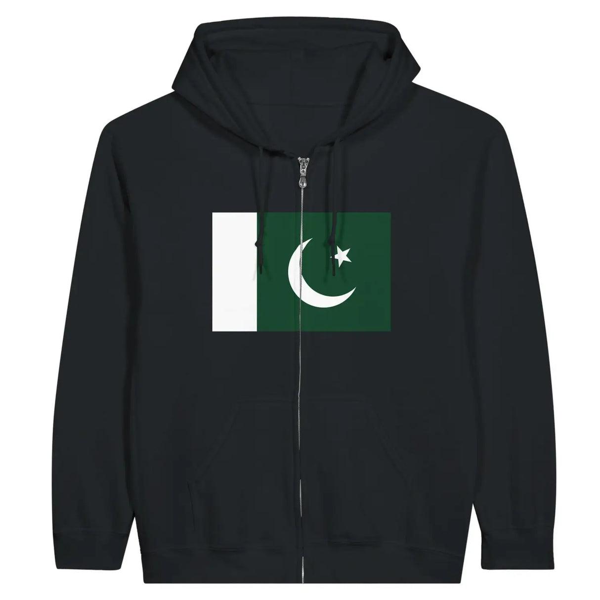 Sweat à capuche drapeau pakistan à fermeture éclair - pixelformaflag