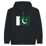Sweat à capuche drapeau pakistan à fermeture éclair - pixelformaflag