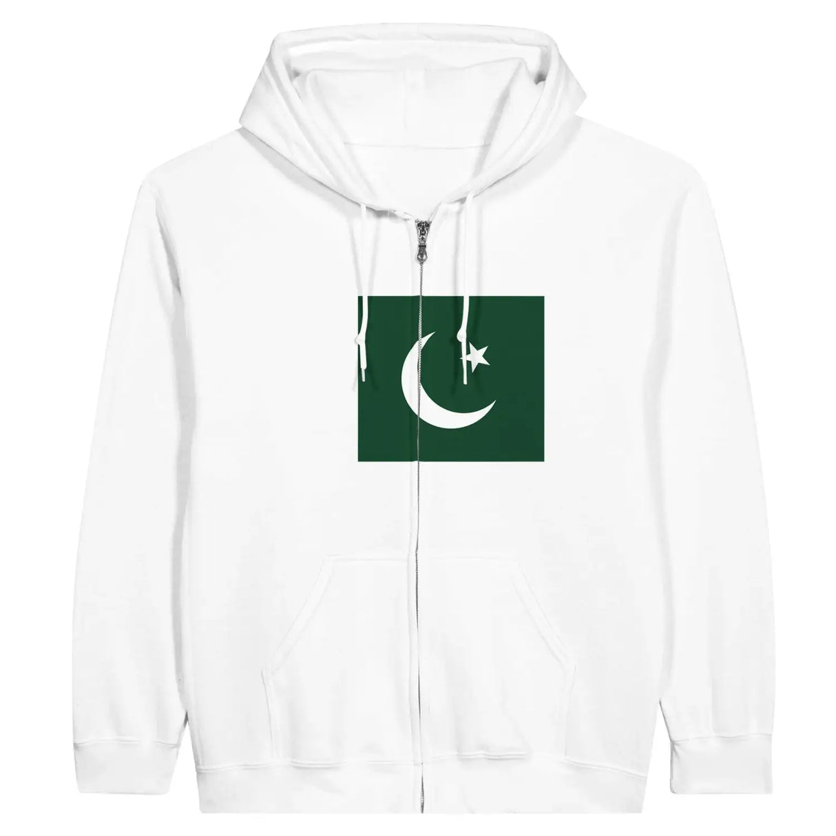 Sweat à capuche drapeau pakistan à fermeture éclair - pixelformaflag