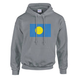 Sweat à capuche drapeau palaos coton mélangé brodé