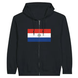 Sweat à capuche drapeau paraguay à fermeture éclair - pixelformaflag
