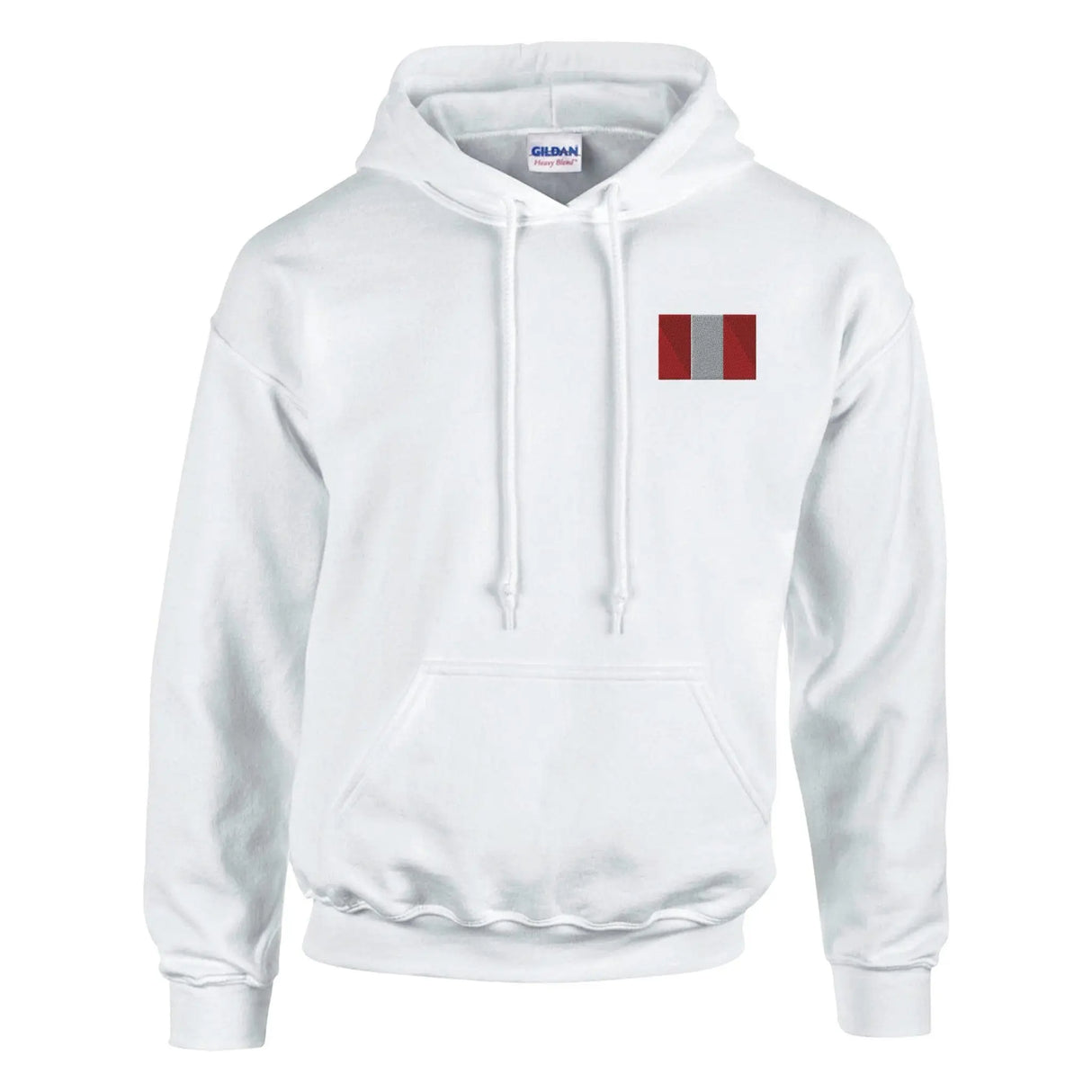 Sweat à capuche drapeau pérou broderie coton mélangé