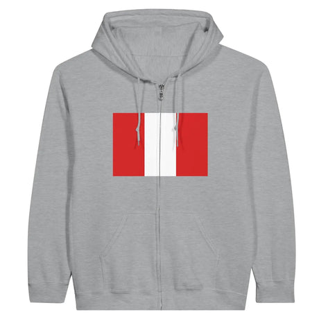 Sweat à capuche drapeau pérou à fermeture éclair - pixelformaflag