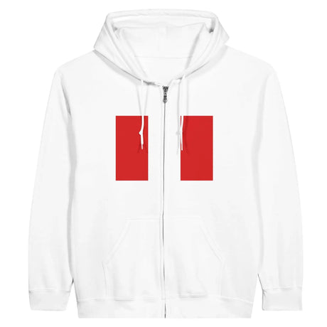 Sweat à capuche drapeau pérou à fermeture éclair - pixelformaflag