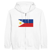 Sweat à capuche drapeau philippines coton mélangé imprimé