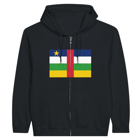Sweat à capuche drapeau république centrafricaine à fermeture éclair - pixelformaflag